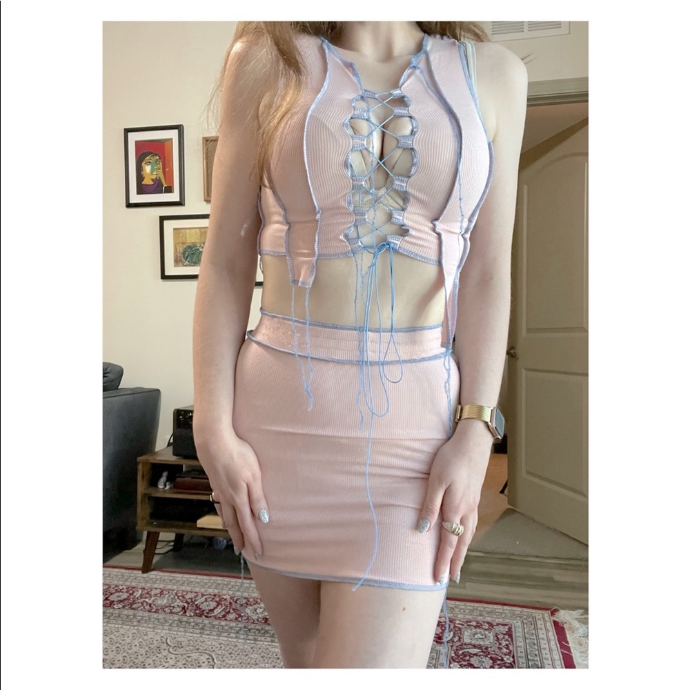Blue and pink set